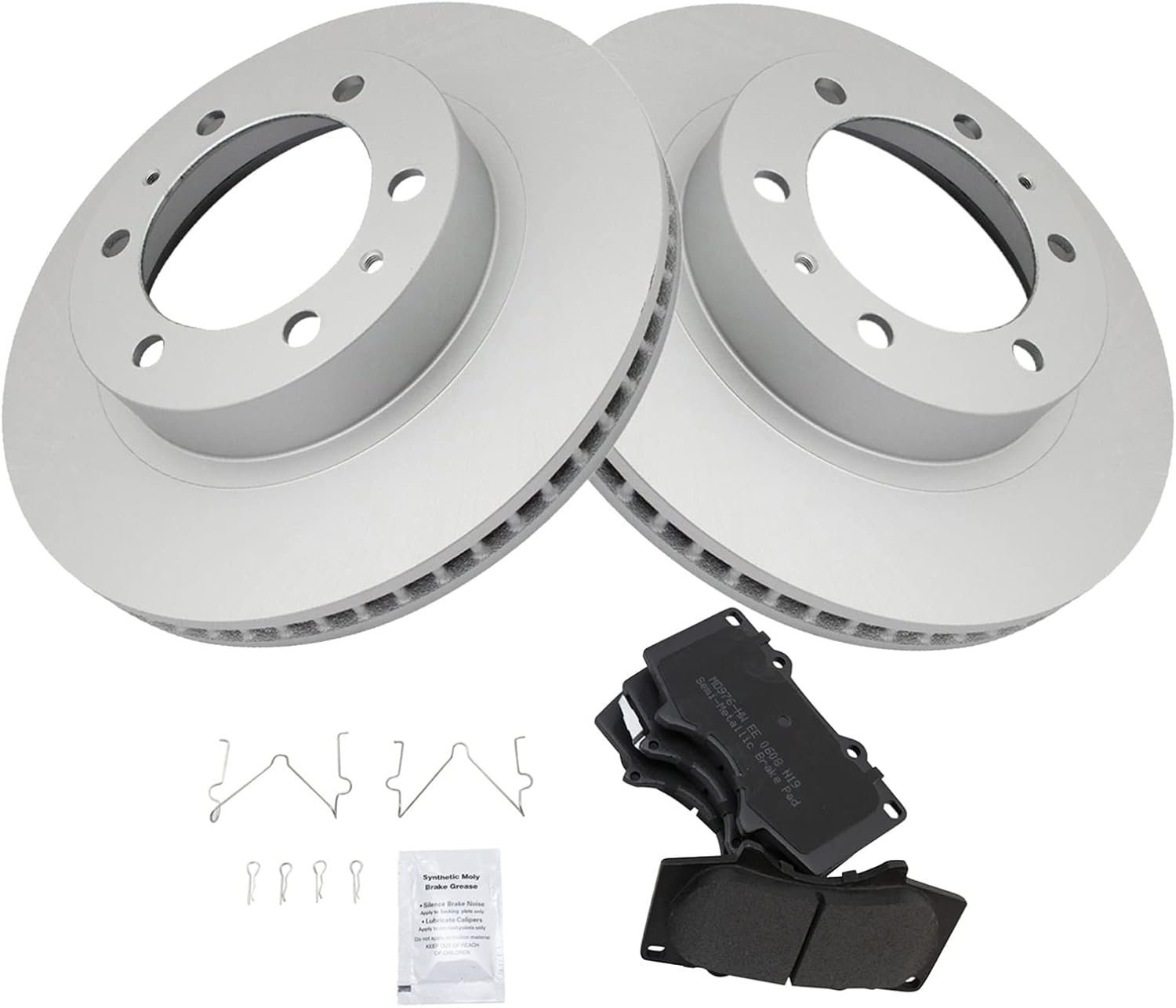 TRQ Front Brake Pad & Rotor Kit for Toyota 4Runner & Tacoma