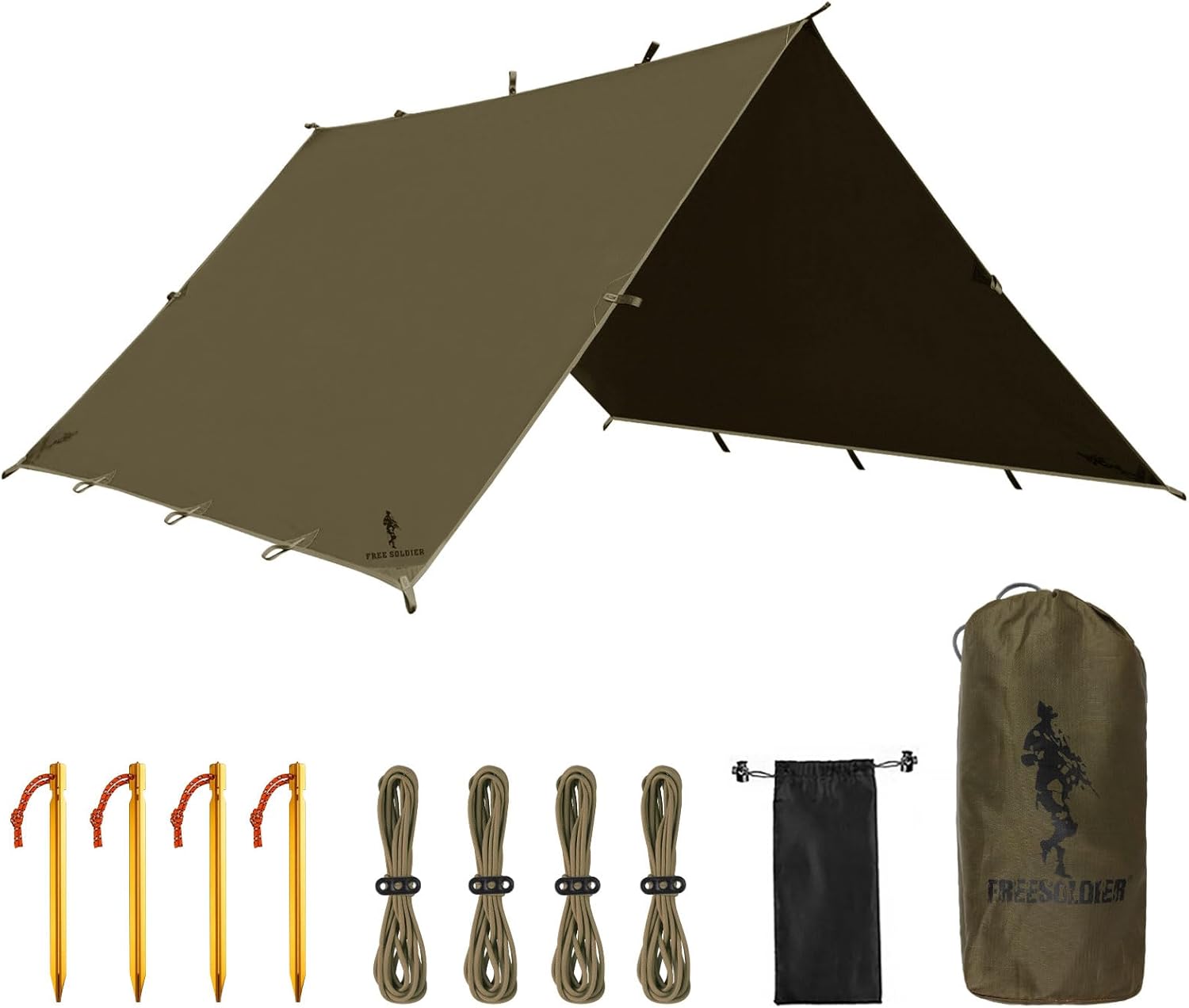 FREE SOLDIER Waterproof Camping Tarp for Outdoor Adventures