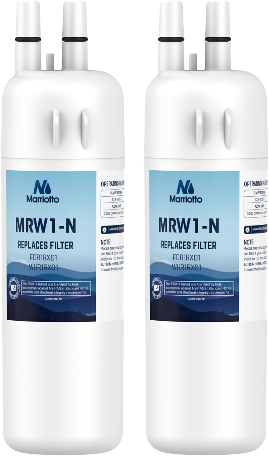 MARRIOTTO Refrigerator Water Filter for Whirlpool Models Pack of 2