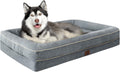 Waterproof Memory Foam Dog Beds for Extra Large Dogs Grey - Orthopedic