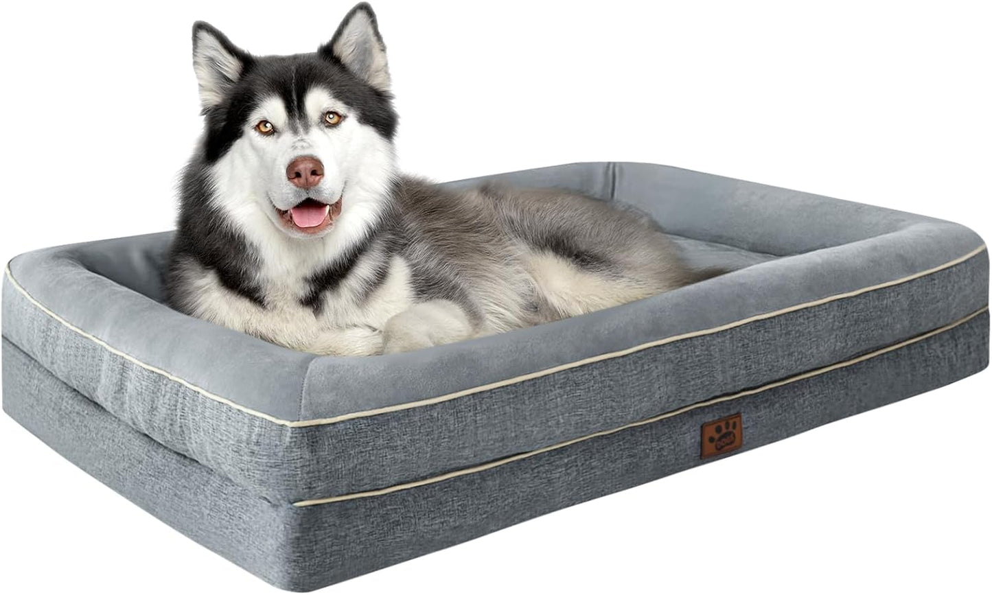 Waterproof Memory Foam Dog Beds for Extra Large Dogs Comfort