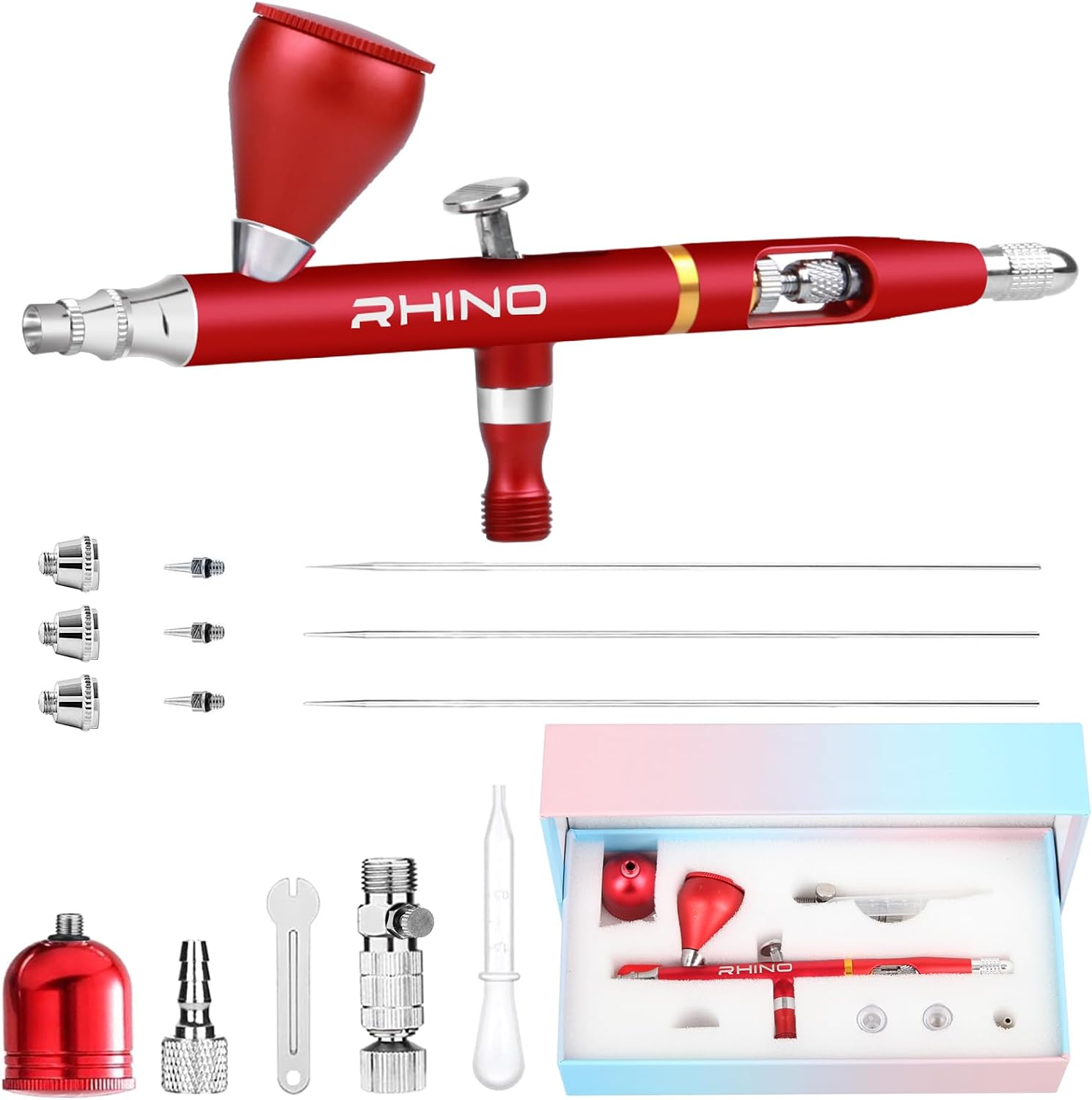 Precision Airbrush Kit with Multiple Needles