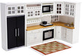 iLAND Miniature Dollhouse Kitchen Set 1:12 Scale - Modern Mini Kitchen