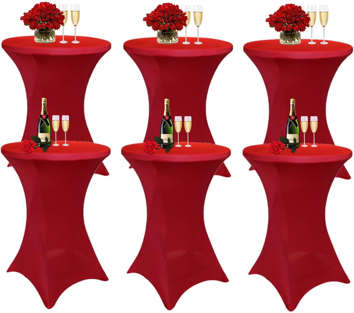 Albassa 6 Pack Cocktail Table Covers for Parties and Events