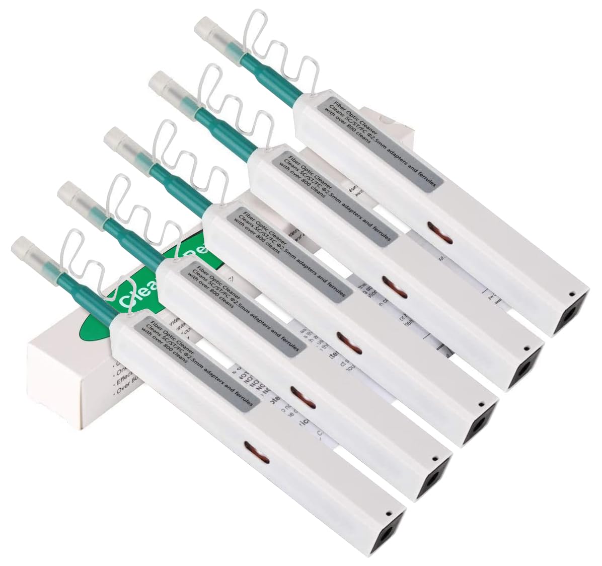Fiber Optic Cleaning Pen for SC FC ST Connectors - 5 PCS Set