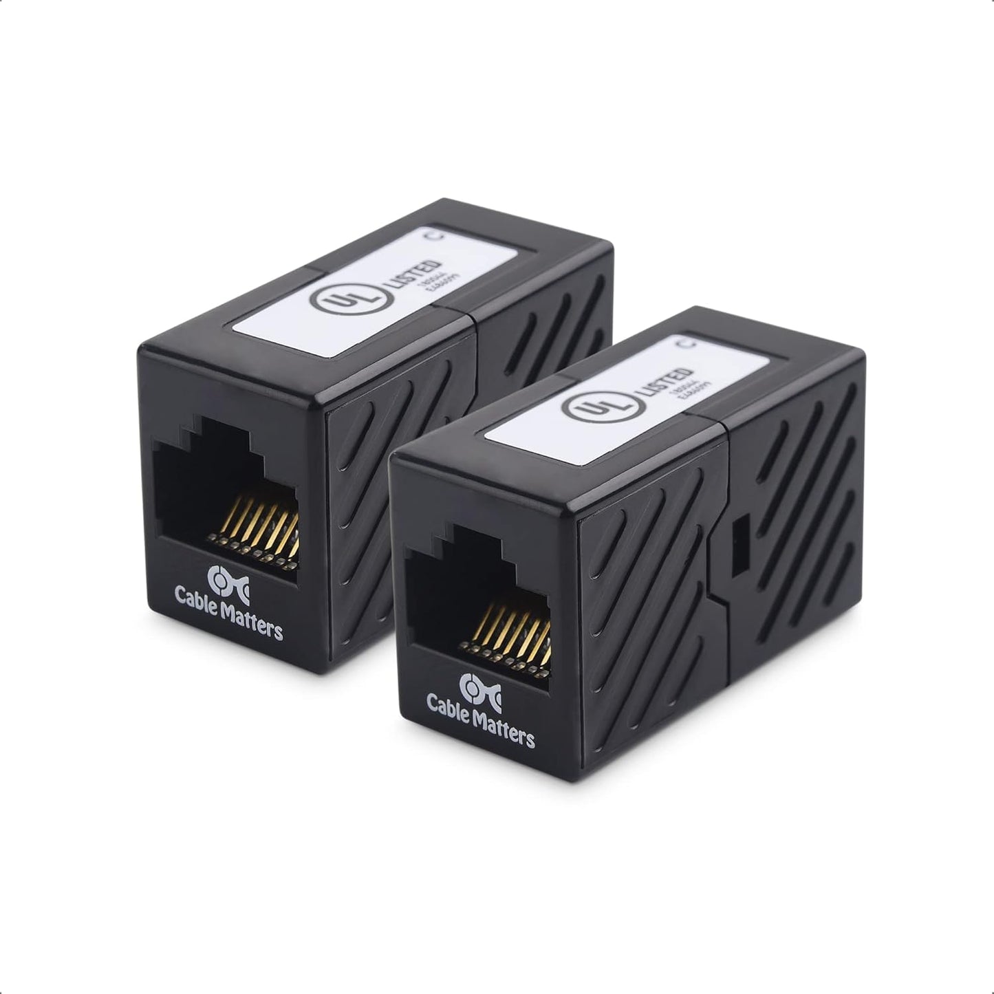 High-Speed Cat6 Ethernet Coupler 2-Pack by Cable Matters