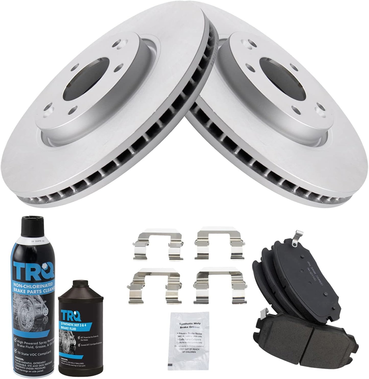 TRQ Front Brake Pad & Rotor Kit for 2006-2010 Hyundai Sonata