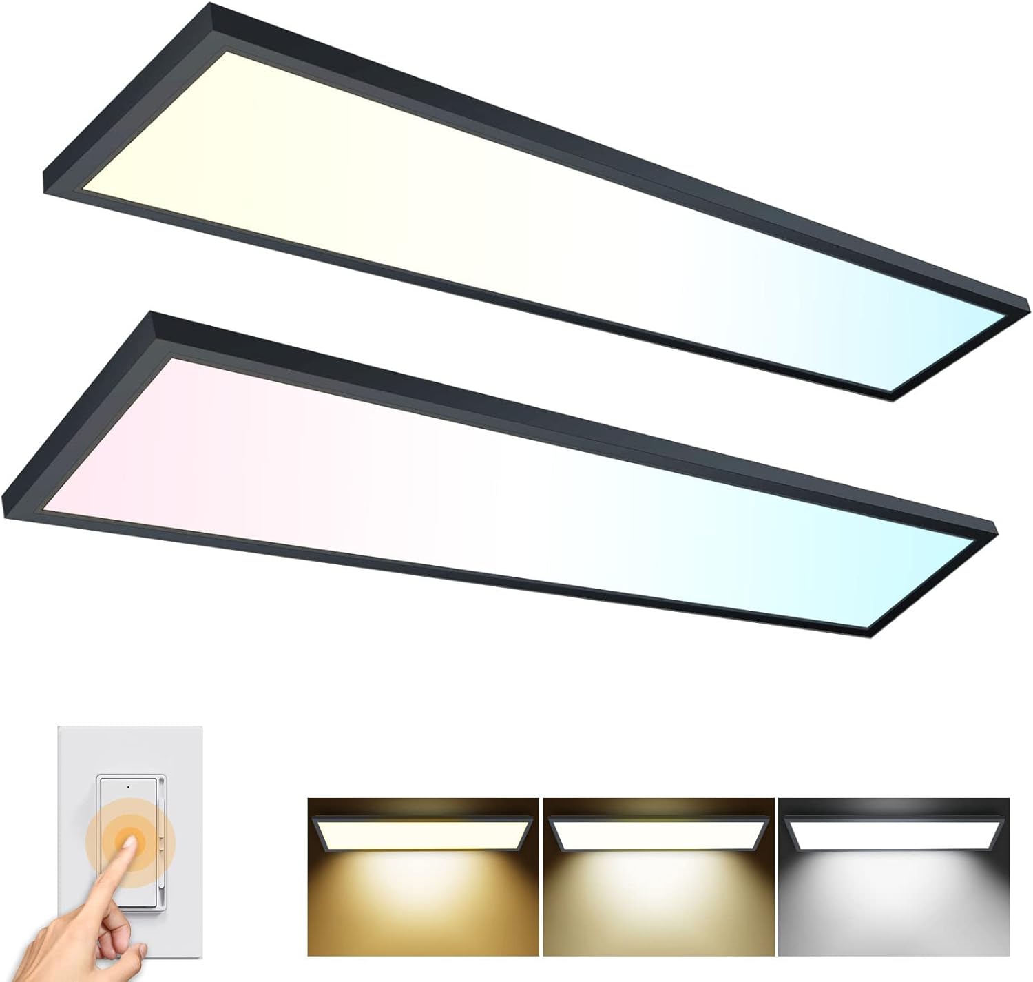AIKVSXER 1x4 LED Flat Panel Light for Bright Kitchen Lighting