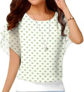 VIISHOW Women's Summer Loose Chiffon Short Sleeve Blouse