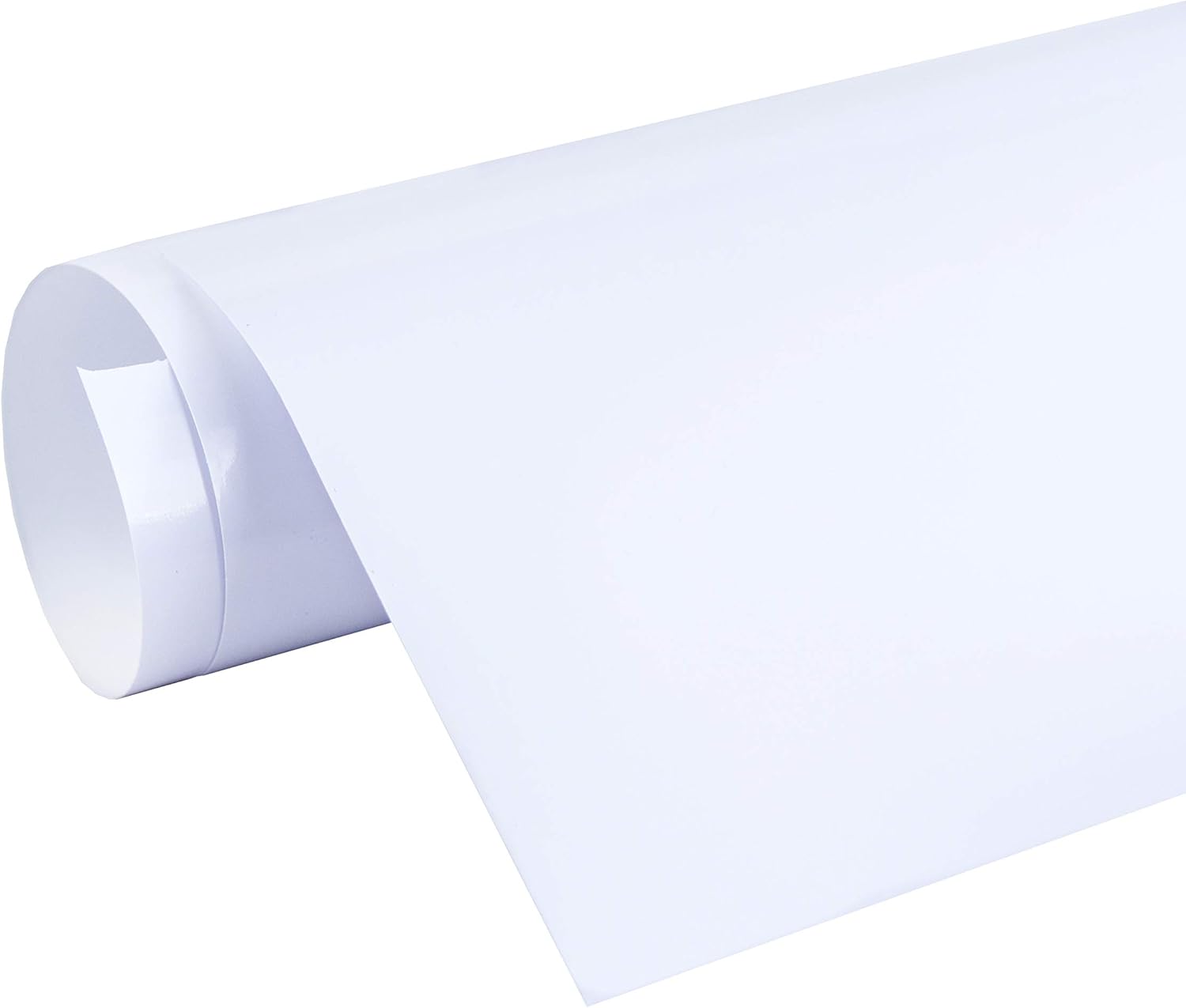 24in x 20ft Roll of Glossy White Repositionable Vinyl for Crafts