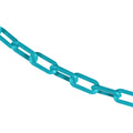 Plastic Barrier Chain 1.5-in Link, 100-ft Turquoise - Durable Visual