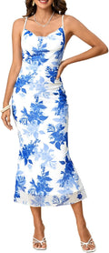 Milumia Floral Cowl Neck Bodycon Maxi Dress - Flattering Evening Look