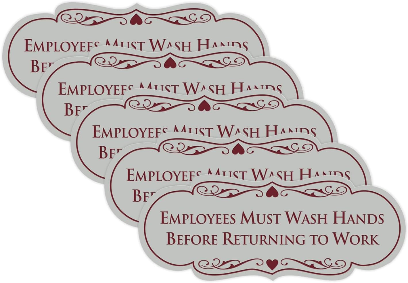 Employees Must Wash Hands Sign - Durable and Elegant Design