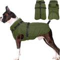 Lelepet Reflective Waterproof Dog Jacket with Built-In Harness