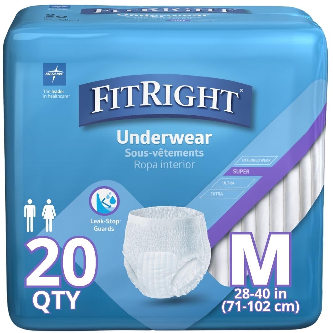 Medline FitRight Super Incontinence Underwear - Maximum Absorbency!