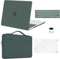 MOSISO MacBook Pro 13 in Case Bundle Midnight Green - Slim Protection