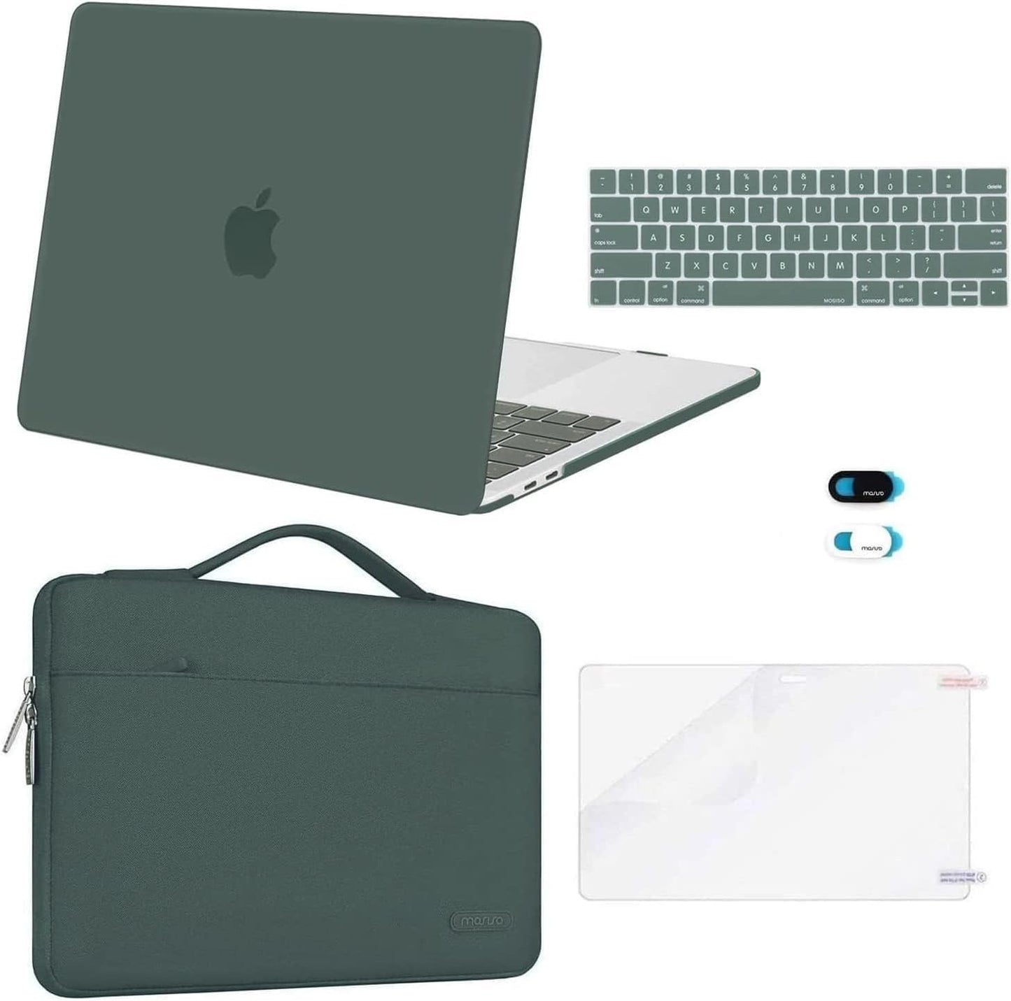 MOSISO MacBook Pro 13 inch Case with Accessories in Midnight Green