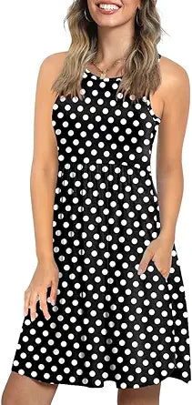 LONGYUAN Women's Summer Dress Casual Sundresses with Pockets