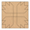 Fall Leaves Unfinished Barn Quilt Square Wooden Sign 21 in - Paintable