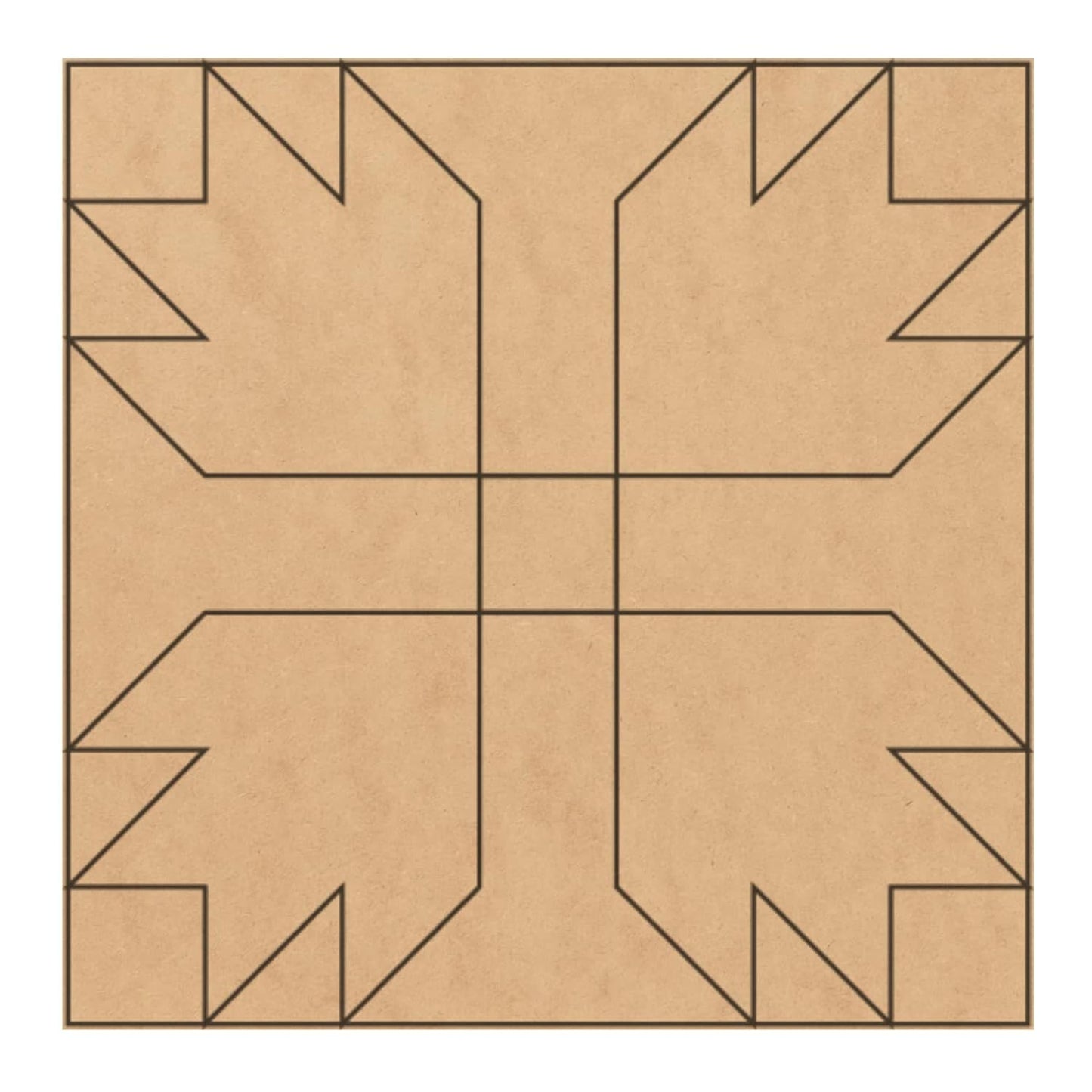 Fall Leaves Unfinished Barn Quilt Square for DIY Crafting Fun