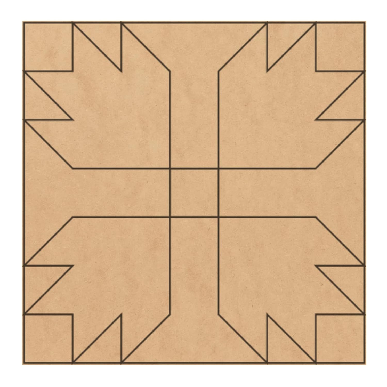 Fall Leaves Unfinished Barn Quilt Square for DIY Crafting Fun