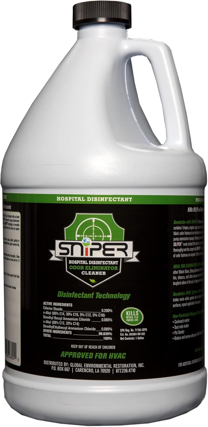 SNiPER Hospital Disinfectant: Odor Eliminator & Cleaner 1 Gallon