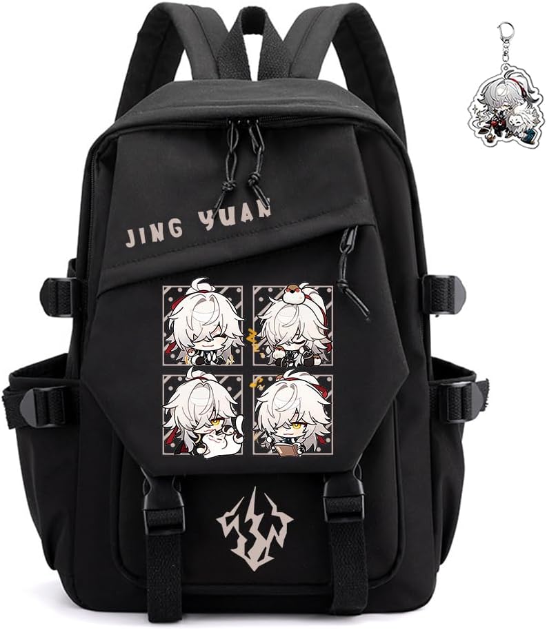 Honkai Star Rail Backpack for Kawaii Anime Lovers - Firefly Black