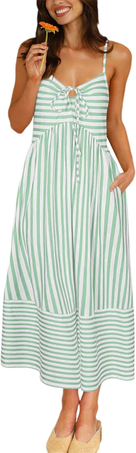 Trendy Striped Maxi Dresses for Women - Fashionme Summer Style