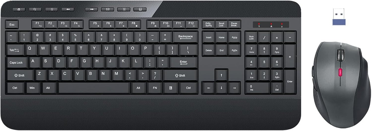 EDJO Wireless Keyboard & Mouse Combo: Lag-Free Precision