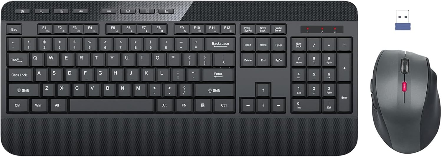 EDJO Wireless Keyboard & Mouse Combo: Lag-Free Precision