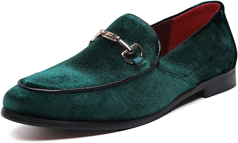 LCQL Men's Luxury Velvet Penny Loafer Shoes for Stylish Comfort