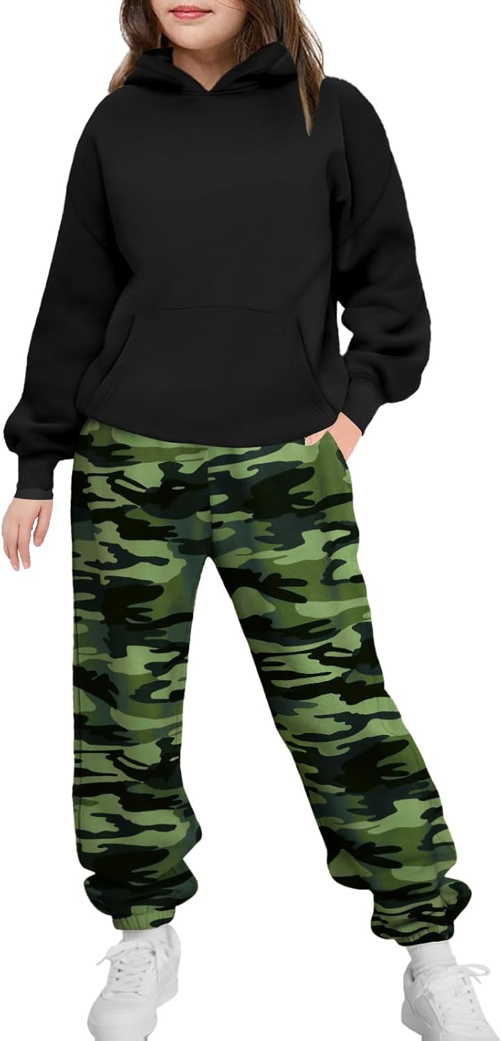 Arshinet Girls 2 Piece Outfits Hoodie Sweatsuit Sets for Fall