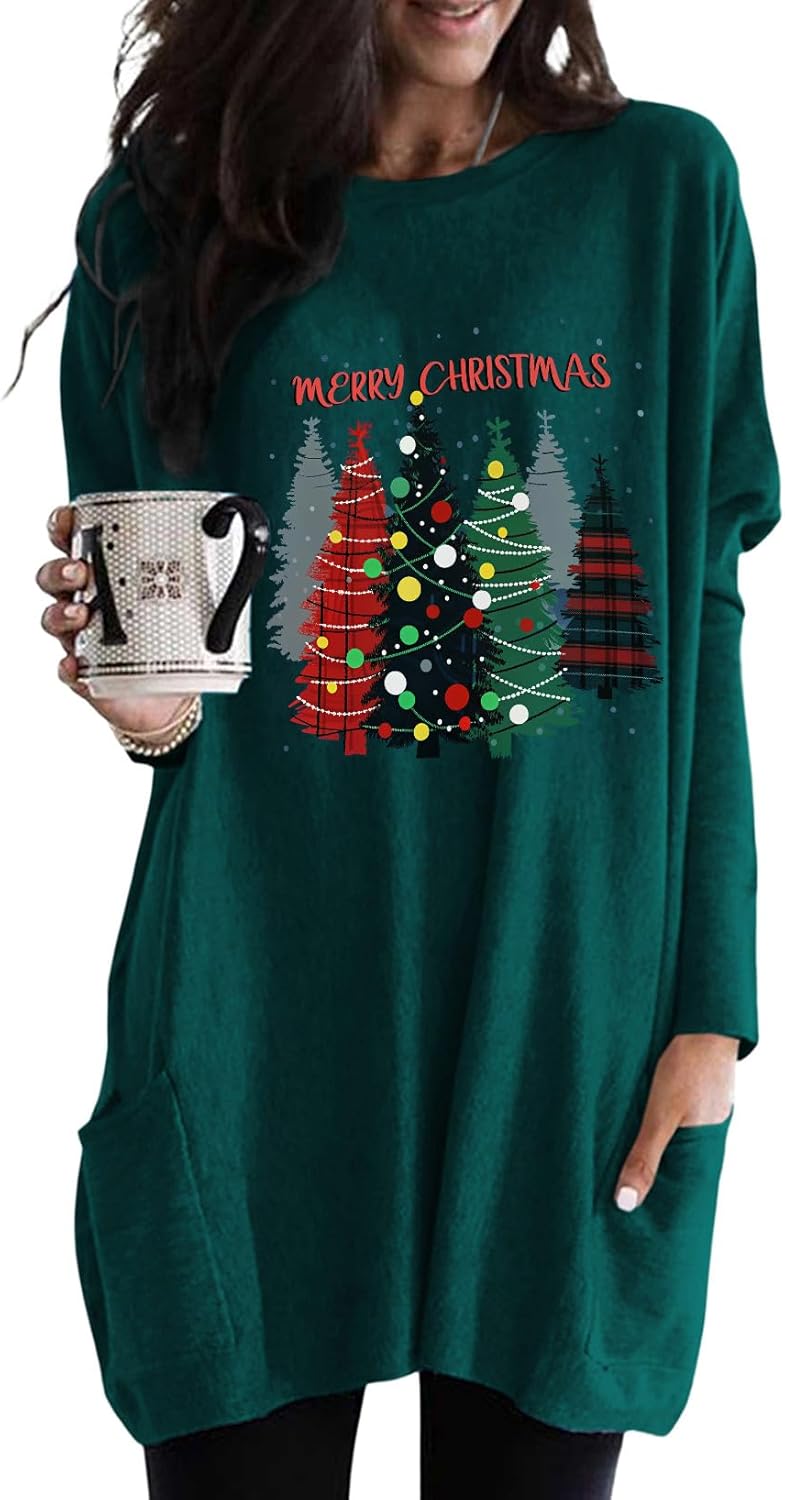 Dokotoo Womens Fall Fashion Long Sleeve Pullover Tunic Tops