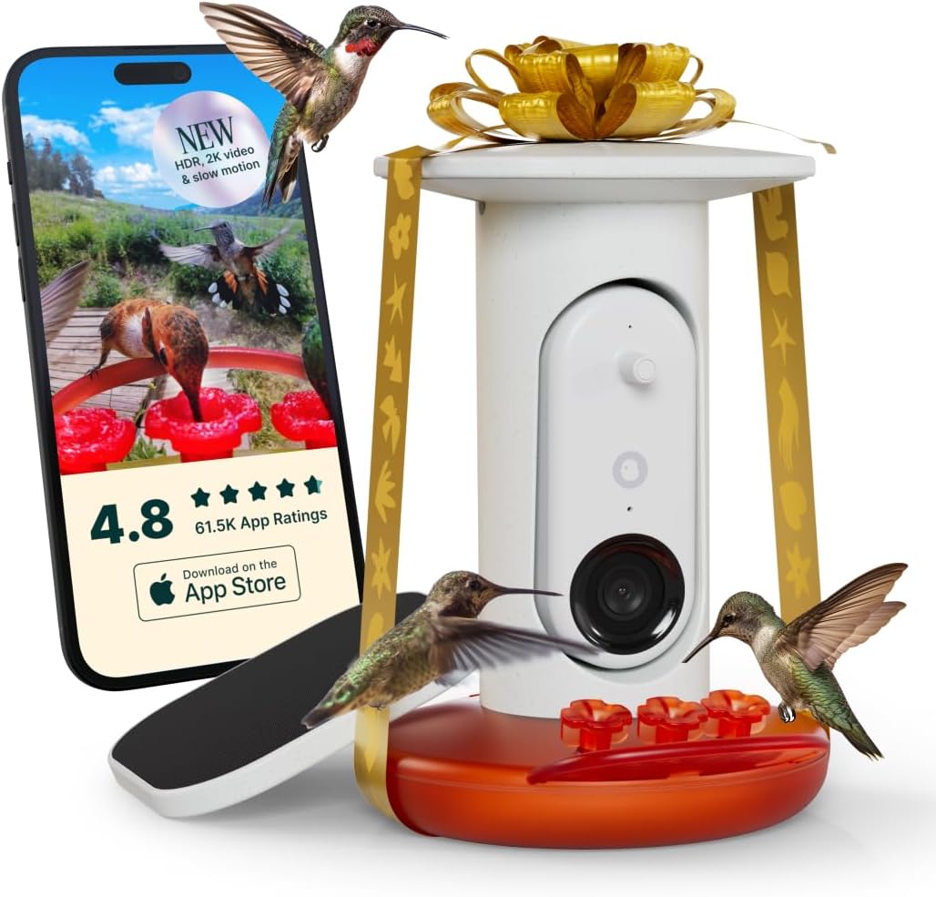 Birdbuddy Smart Solar Pro Hummingbird Feeder with Camera