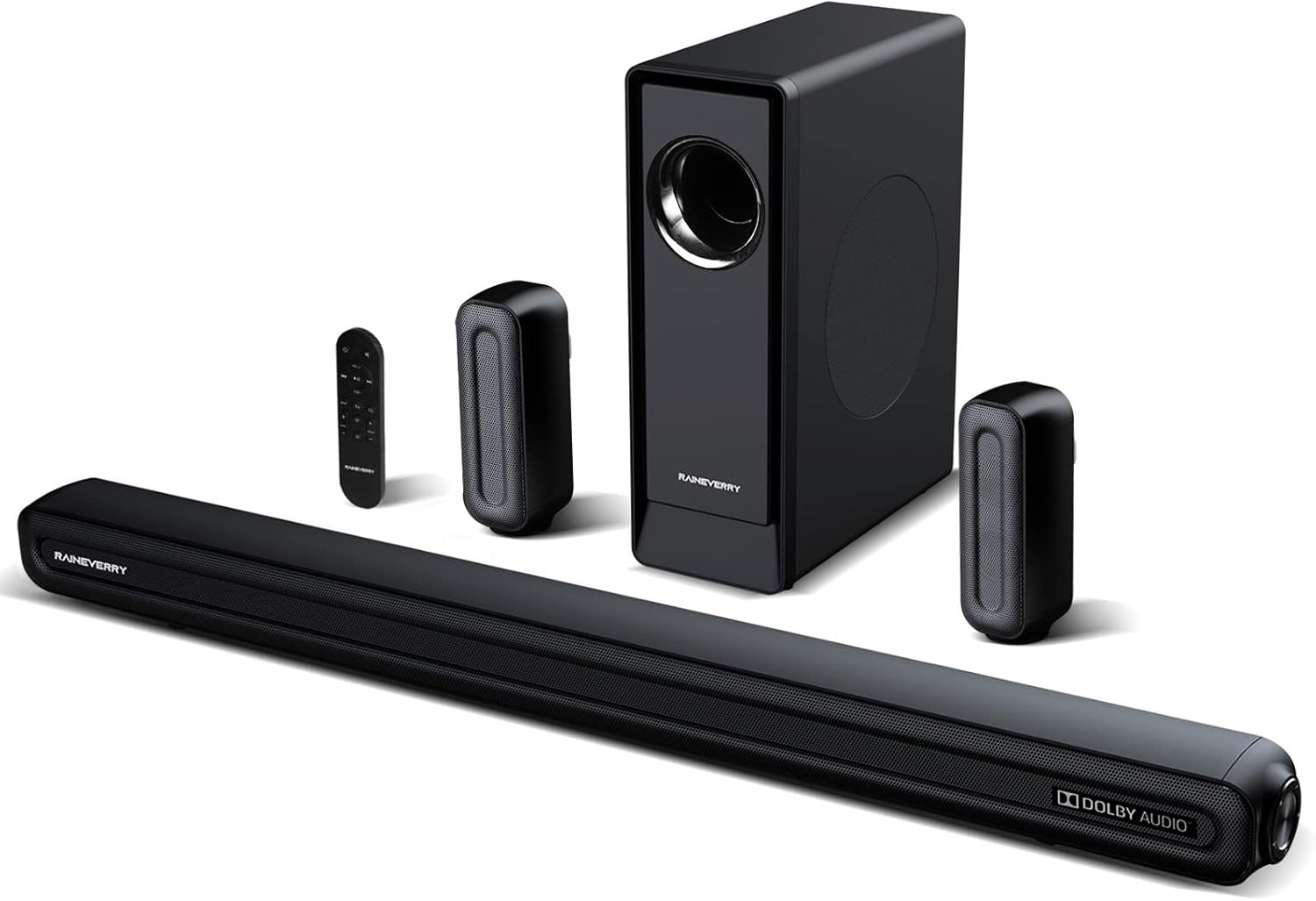 Immerse in Cinematic Sound: RAINEVERRY 5.1 CH Surround Bar