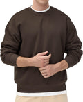 Men's Fleece Crewneck Sweatshirt Thick Loose Fit - Cozy Everyday Layer