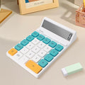 12-Digit LCD Calculator for School Office - Portable Tilt Design