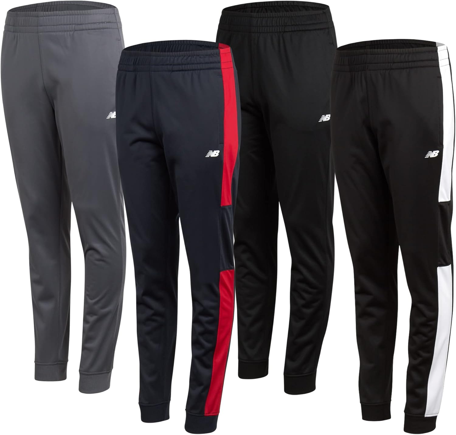 New Balance Boys Sweatpants 4 Pack Active Tricot Joggers