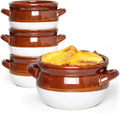 French Onion Soup Bowls with Handles, 16 Oz Ceramic Serving Set - Oven