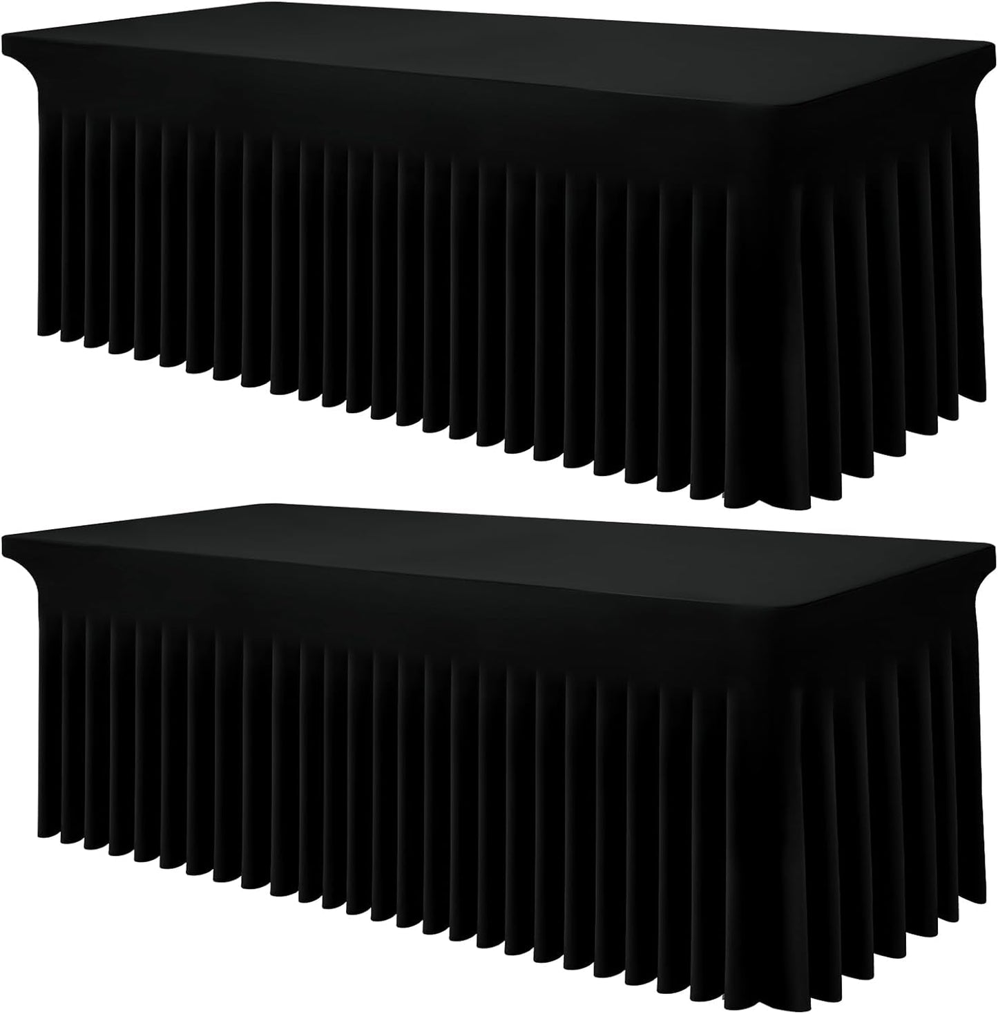 Smiry Spandex Tablecloth 2 Pack for 4FT Rectangle Tables