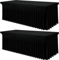 Spandex Tablecloth 2 Pack for 8FT Rectangle Tables - Fitted Stretch