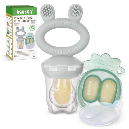 Haakaa Baby Feeder Combo: Cooling Relief & Safe Self Feeding
