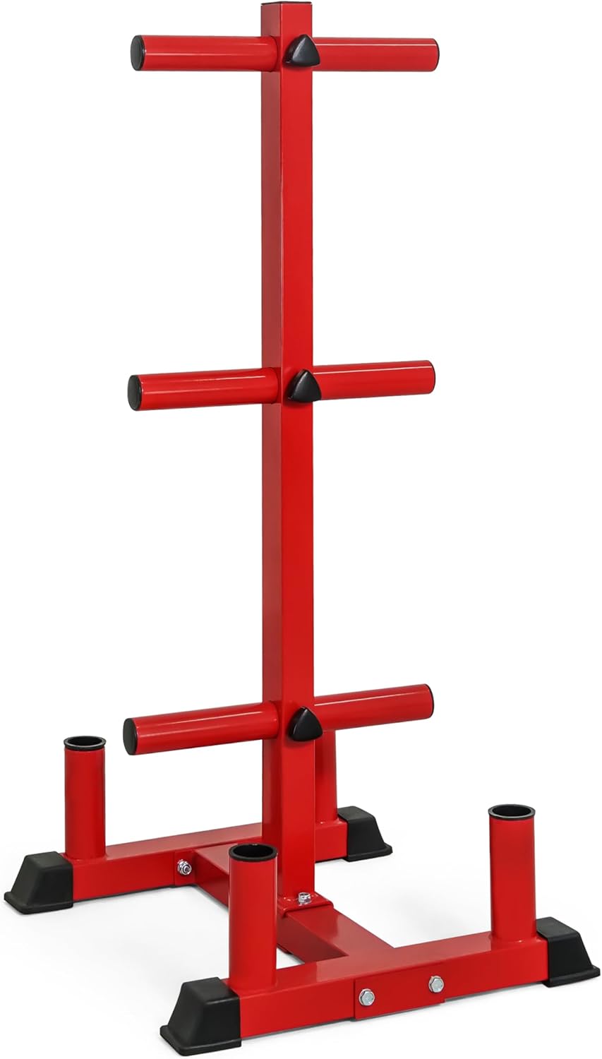 CAP Barbell Olympic Bumper Plate Tree Rack for Gym Storage