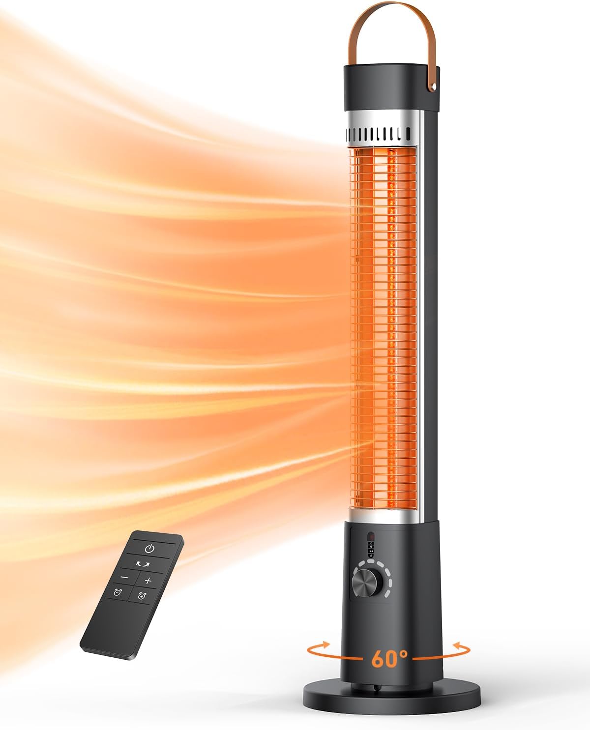 Patio Heater for Outdoor Use with 60-Degree Oscillation Feature