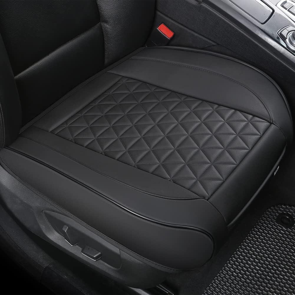 Black Panther Front Seat Covers - Luxury Faux Leather Cushions