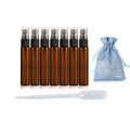 10PCS Amber Brown 10ML Perfume Atomizer Set + Bonus Gifts