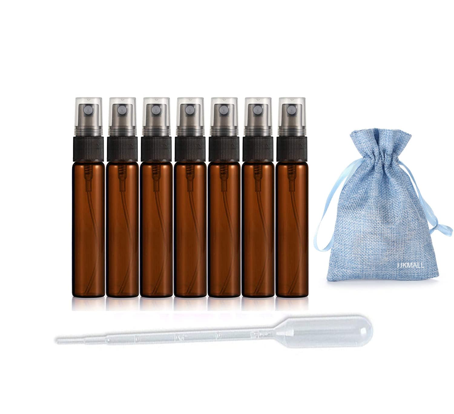 10PCS Amber Brown 10ML Perfume Atomizer Set + Bonus Gifts