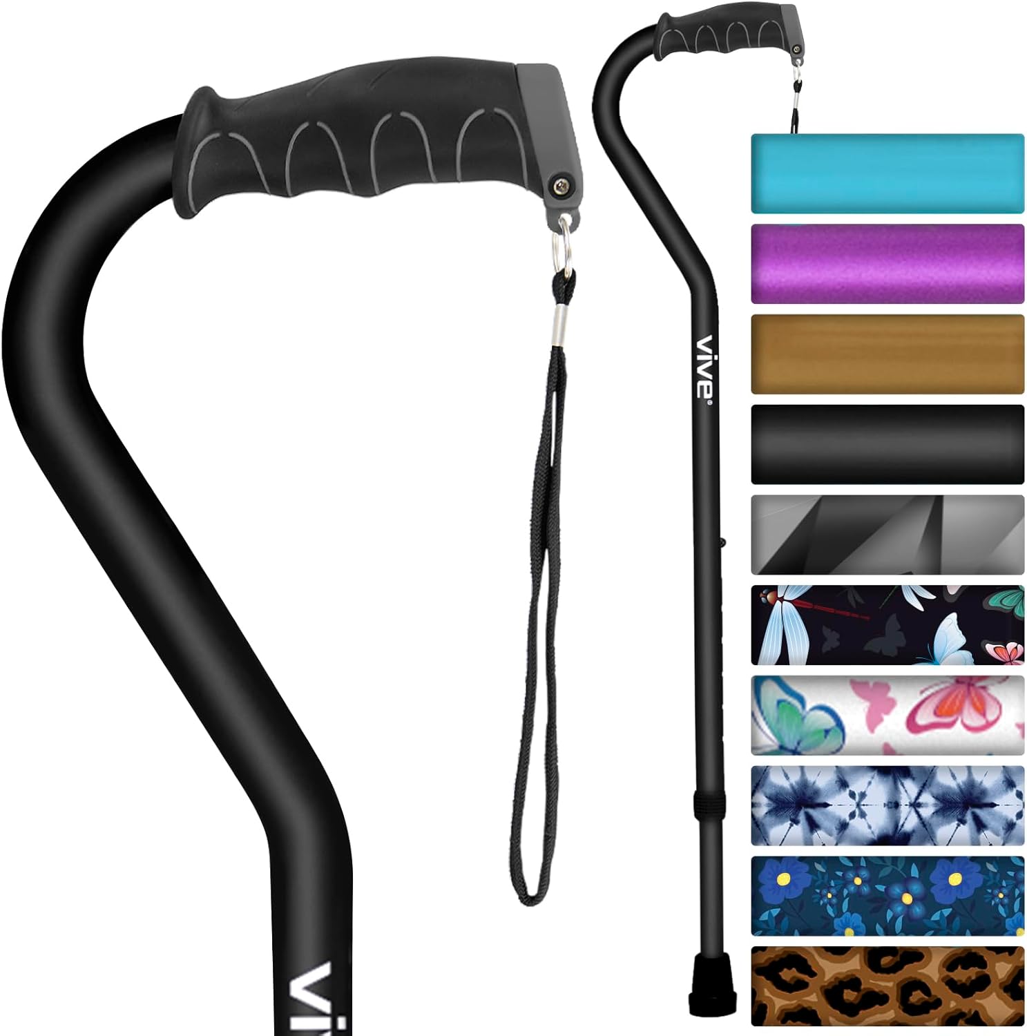 Vive Walking Cane for Seniors - Lightweight Adjustable Aid