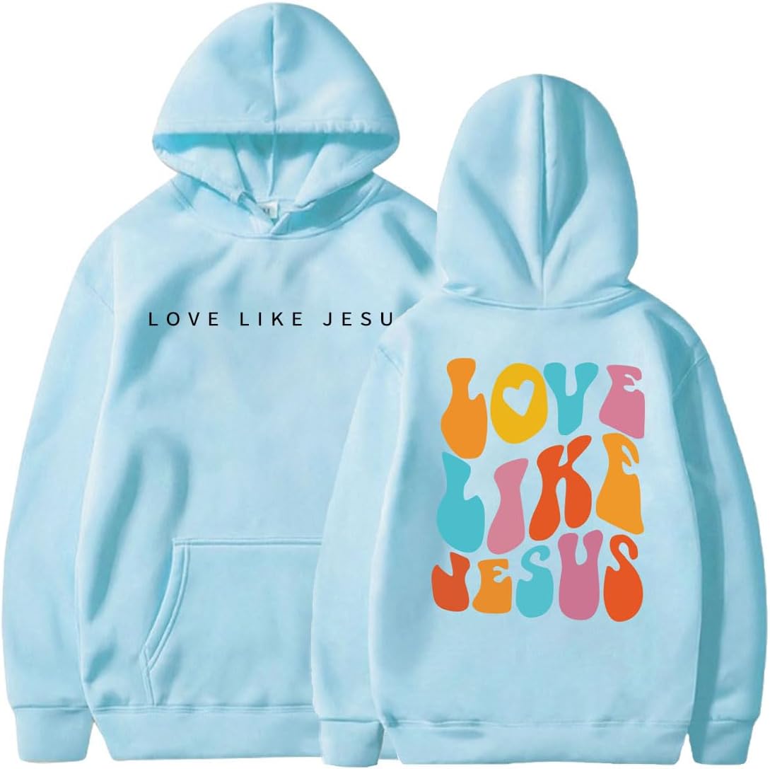 Jesus-inspired LOVE Hoodie for Faithful Souls by PANOZON