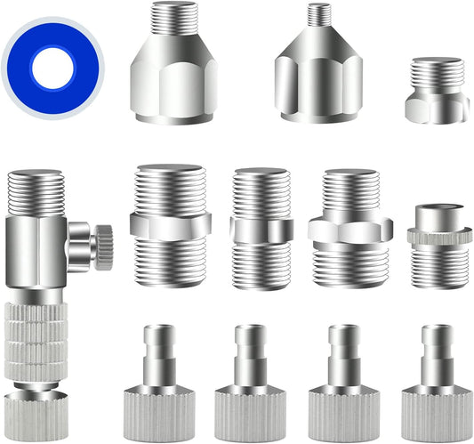 Adjustable Valve Airbrush Adapter Kit by HUBEST